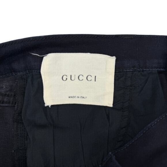 GUCCI Appliqué Black Butterfly Skinny Denim Jean Sz 28 - Picture 6 of 9